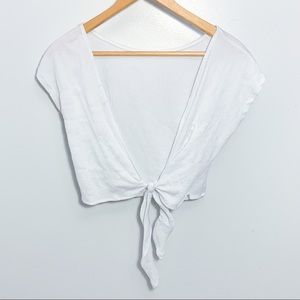 Tie-Back Reversible Crop Top - Size XS